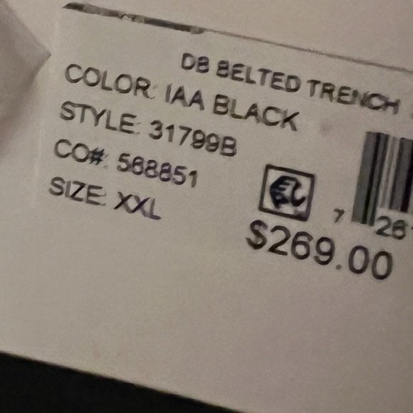 🔥NWT  Lauren Ralph Lauren Cotton Blend Trench Coat XXL - Picture 8 of 15